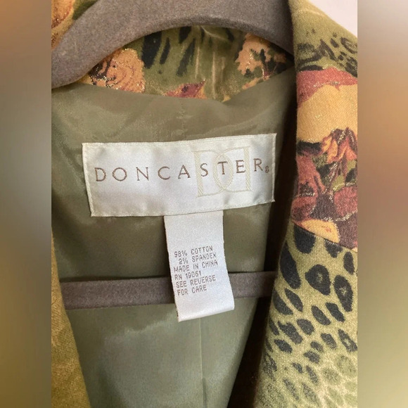 Vintage Doncaster Blazer Jacket Parisian Preppy Scandi Autumn Fall 100% Cotton - Picture 8 of 8